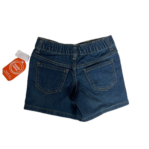 Wonder Nation Size 6 - 6X Girls 2pcs Yellow Top And Blue Denim shorts Set Peplum - Picture 5 of 11